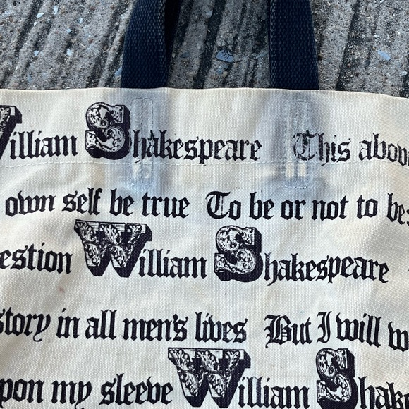 RARE Exclusive Shakespeare Canvas Tote Bag Vintage Collectible. - Picture 2 of 7